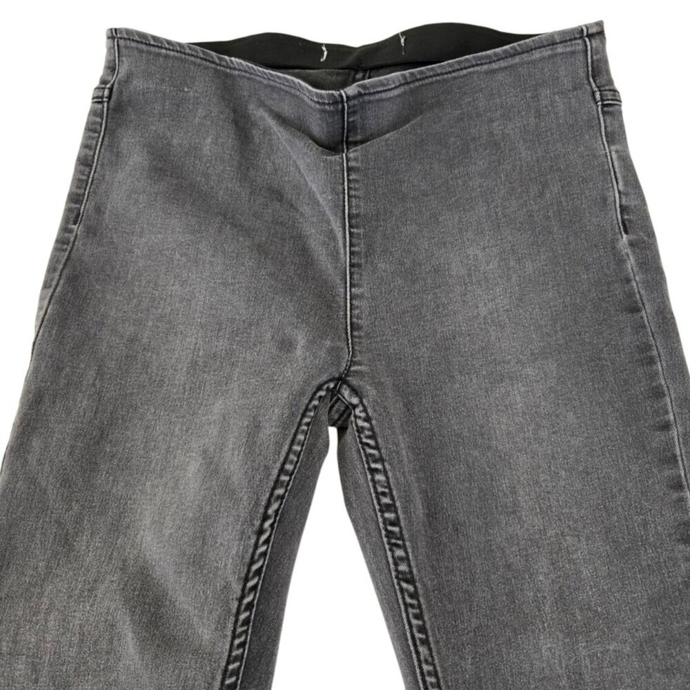 Boho Chic Free People Penny Flare Jeans Washed Black Pull‑On Low Rise Size 29 - Picture 6 of 11